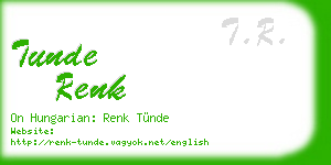 tunde renk business card